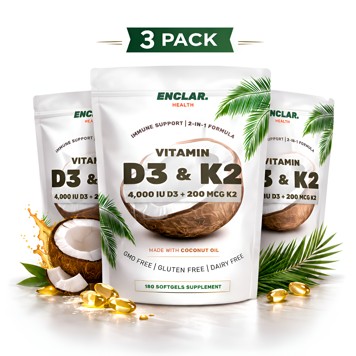Vitamin D3 K2 – 3 Pack